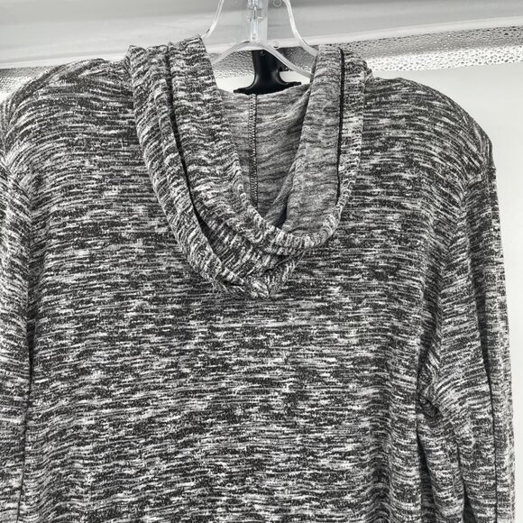 Express Womens Lightweight Pullover Hoodie Gray/White Size Small Pocket - Picture 6 of 9